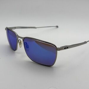 Oakley Ejector Sunglasses Mens 58-16 Satin Chrome Violet Sapphire OO4142-0458